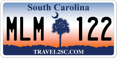 SC license plate MLM122