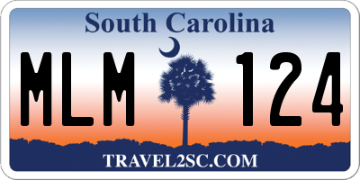 SC license plate MLM124