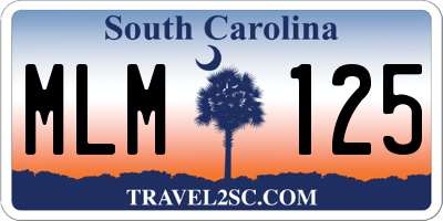 SC license plate MLM125