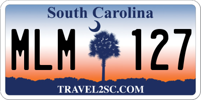 SC license plate MLM127