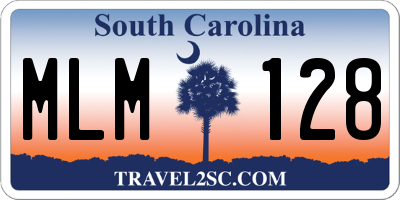 SC license plate MLM128