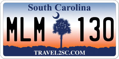 SC license plate MLM130