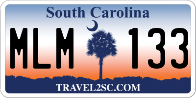 SC license plate MLM133