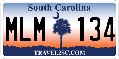 SC license plate MLM134