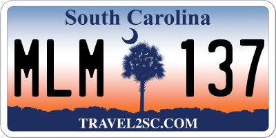 SC license plate MLM137