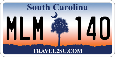 SC license plate MLM140