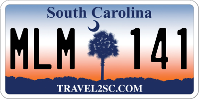 SC license plate MLM141