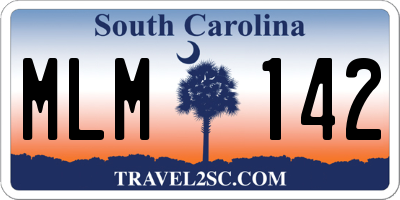 SC license plate MLM142