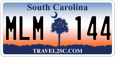 SC license plate MLM144