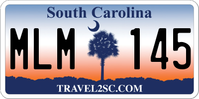 SC license plate MLM145