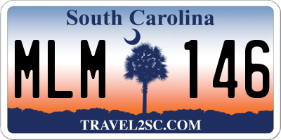 SC license plate MLM146