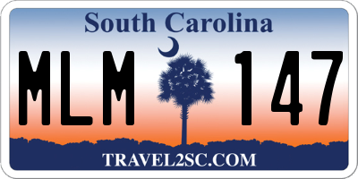 SC license plate MLM147