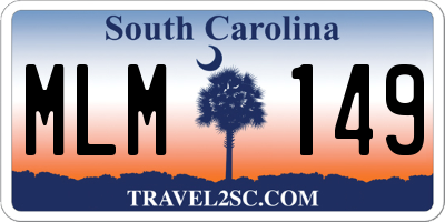 SC license plate MLM149