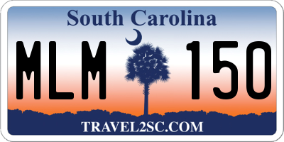 SC license plate MLM150