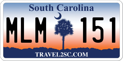 SC license plate MLM151