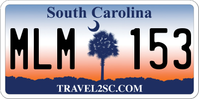 SC license plate MLM153