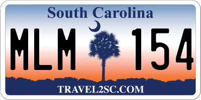SC license plate MLM154