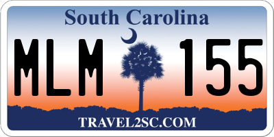 SC license plate MLM155