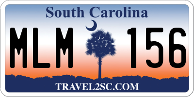 SC license plate MLM156
