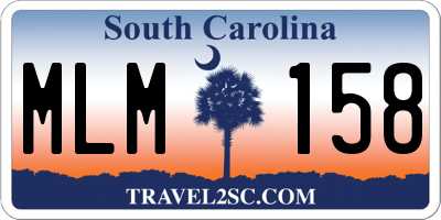 SC license plate MLM158