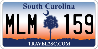 SC license plate MLM159