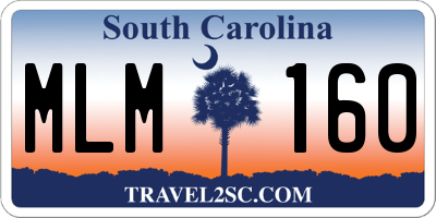 SC license plate MLM160