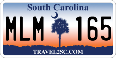 SC license plate MLM165
