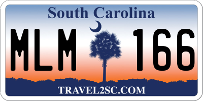 SC license plate MLM166