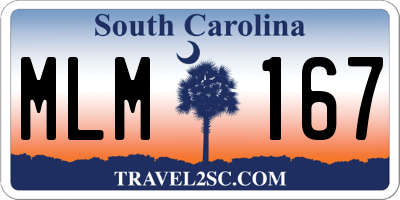 SC license plate MLM167