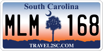 SC license plate MLM168
