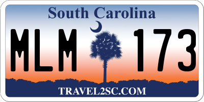 SC license plate MLM173