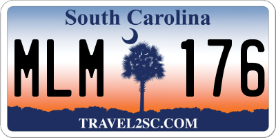 SC license plate MLM176