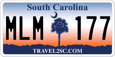 SC license plate MLM177