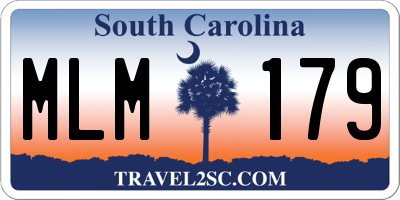 SC license plate MLM179