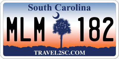 SC license plate MLM182
