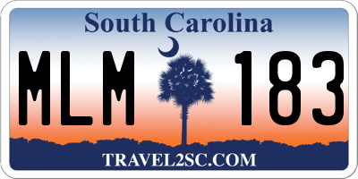 SC license plate MLM183