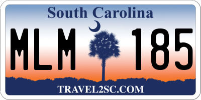 SC license plate MLM185