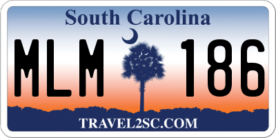 SC license plate MLM186