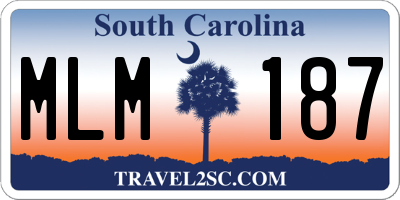 SC license plate MLM187