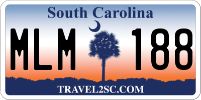 SC license plate MLM188