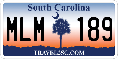 SC license plate MLM189