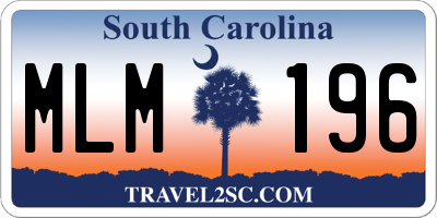 SC license plate MLM196