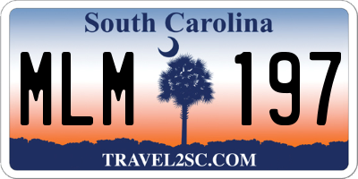 SC license plate MLM197