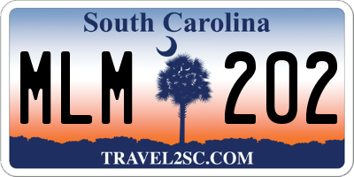 SC license plate MLM202