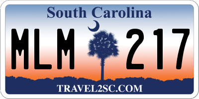 SC license plate MLM217