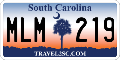 SC license plate MLM219