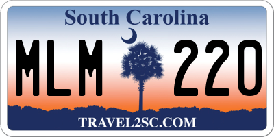 SC license plate MLM220