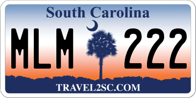 SC license plate MLM222