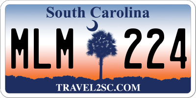 SC license plate MLM224