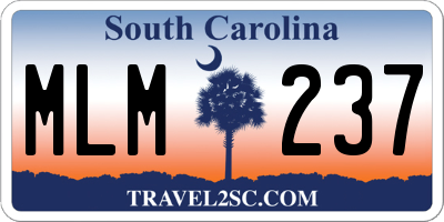SC license plate MLM237
